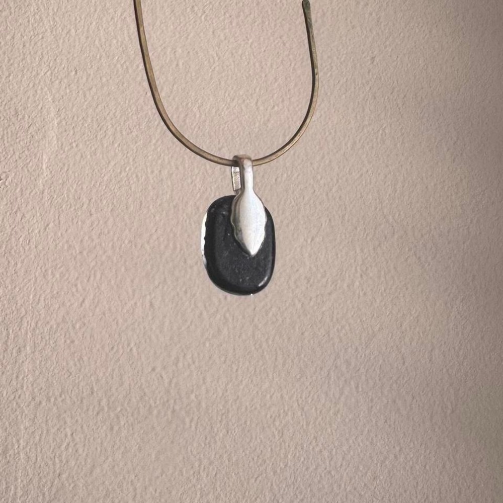 Dichroic Glass Pendant Small Green - Picture 3 of 4